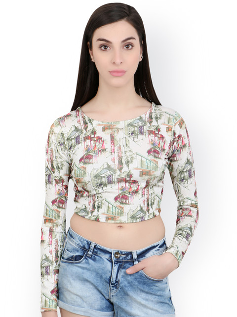 

Cation Women White Printed Top