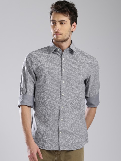 

GANT Men Blue Regular Fit Printed Casual Shirt