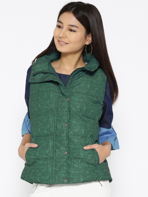 

U.S. Polo Assn. Women Green Printed Padded Jacket