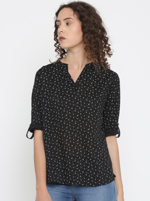 

U.S. Polo Assn. Women Women Black Printed Top