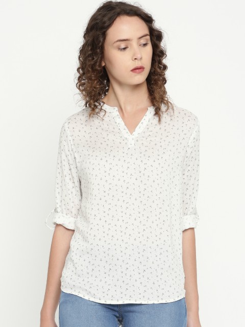 

U.S. Polo Assn. Women Women White Printed Top