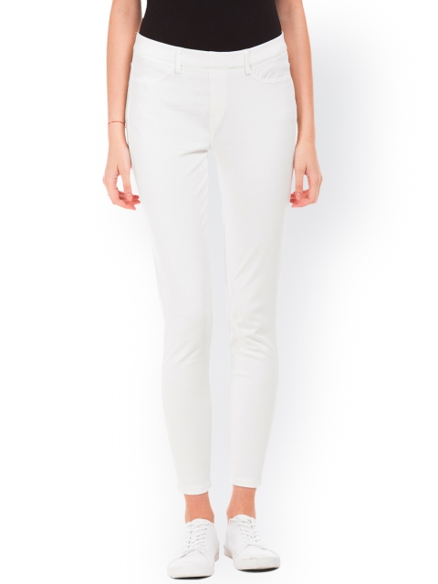 

U.S. Polo Assn. Women Women White Regular Fit Solid Leggings