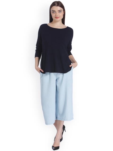 

Vero Moda Women Navy Solid Pullover, Navy blue