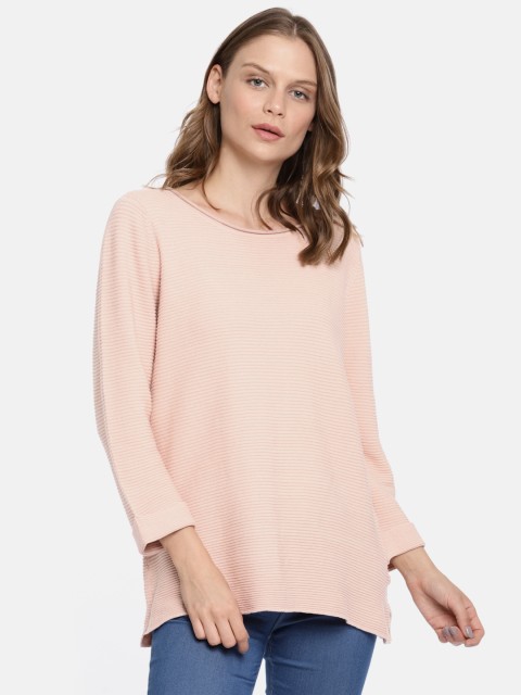 

Vero Moda Women Pink Striped Sweater