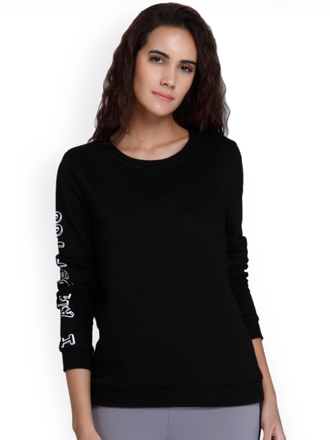 

Vero Moda Women Black Solid Sweatshirt