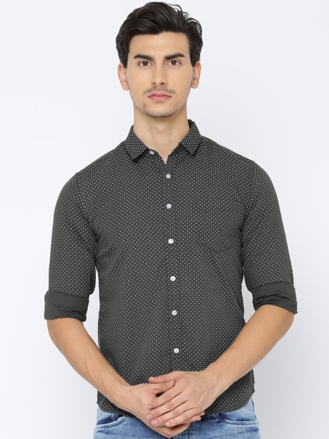 

Flying Machine Men Grey Smart Fit Printed Casual Shirt
