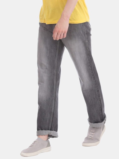 

Flying Machine Men Grey Regular Fit Mid-Rise Clean Look Jeans