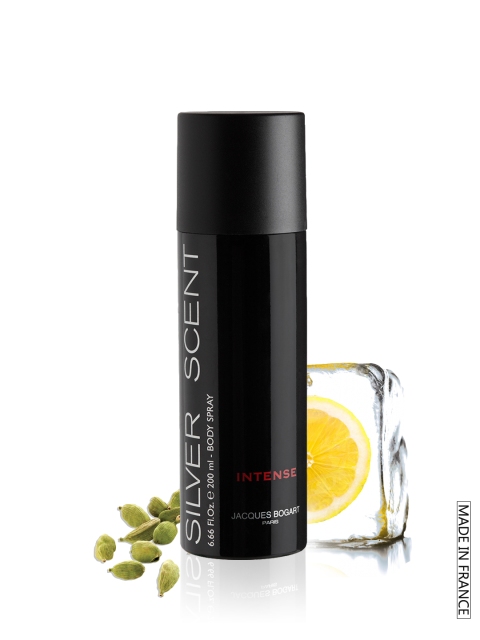 

JACQUES BOGART Men Silver Scent Intense Deodorant 200 ml, Black