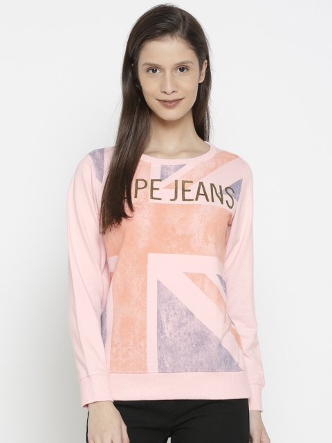 

Pepe Jeans Women Pink Printed Sweatshirt