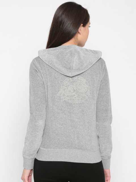

Pepe Jeans Women Grey Solid Hooded Sweatshirt