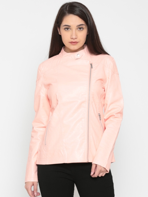 

Pepe Jeans Women Pink Solid Biker