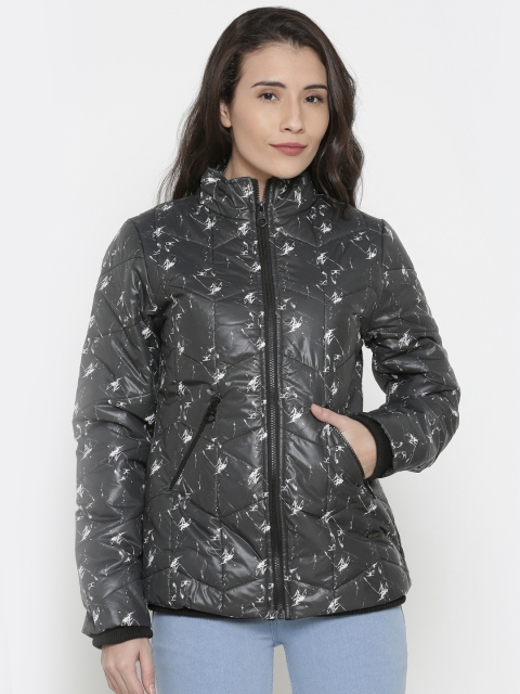 

Pepe Jeans Women Black Printed Padded Jacket