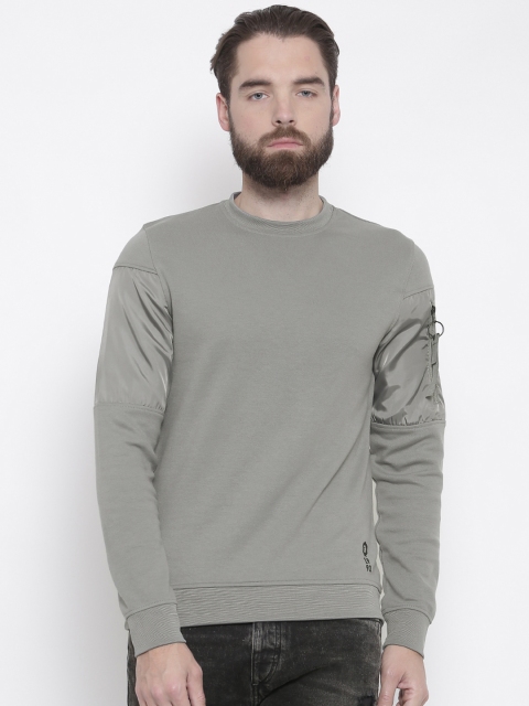 

Jack & Jones Men Grey Solid Sweatshirt