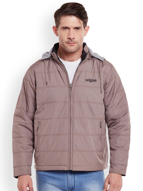 

Duke Men Taupe Solid Padded Jacket