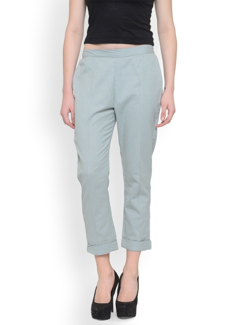 

Laabha Women Grey Regular Fit Solid Formal Trousers