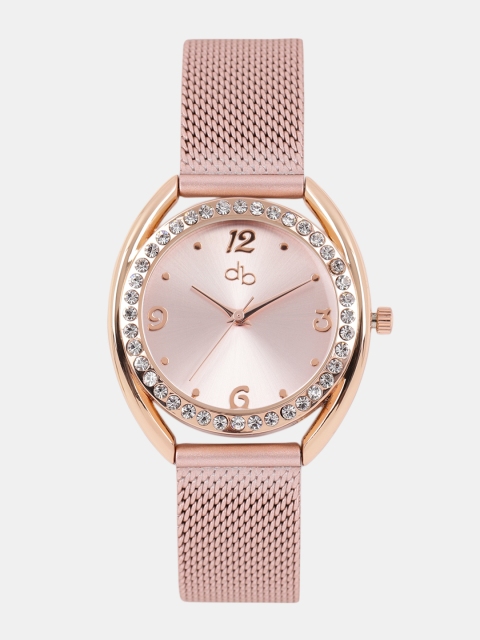 

DressBerry Women Pink Embellished Analogue Watch