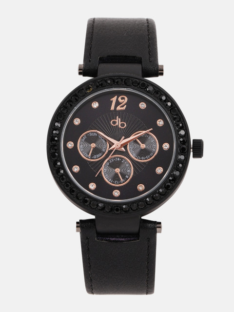 

DressBerry Women Black Embellished Analogue Watch MFB-PN-SNT-D03