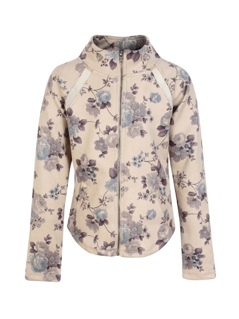 

CUTECUMBER Girls Beige Printed Tailored Jacket