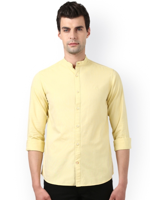 

ColorPlus Men Yellow Regular Fit Solid Casual Shirt