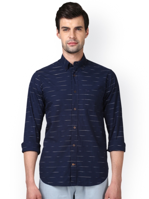 

ColorPlus Men Navy Blue Regular Fit Solid Casual Shirt