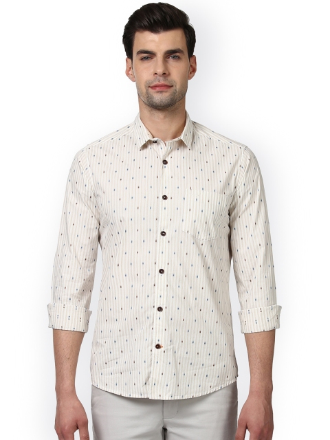 

ColorPlus Men Beige Regular Fit Printed Casual Shirt