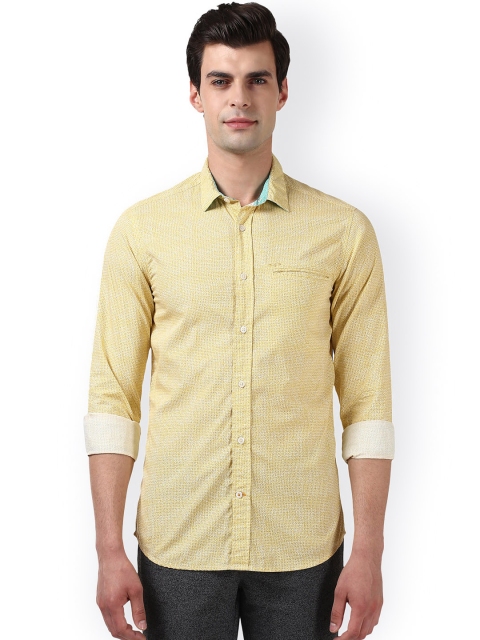 

ColorPlus Men Yellow Regular Fit Printed Casual Shirt