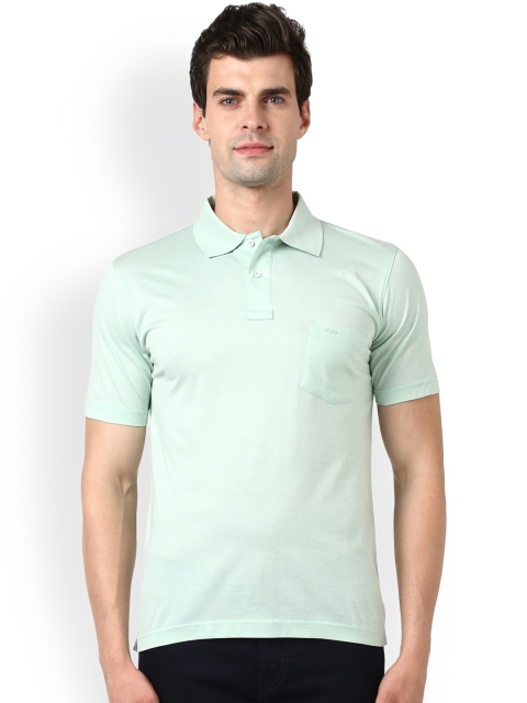 

ColorPlus Men Green Solid Polo Collar T-shirt