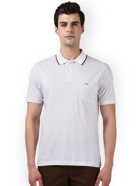

ColorPlus Men White Printed Polo Collar T-shirt