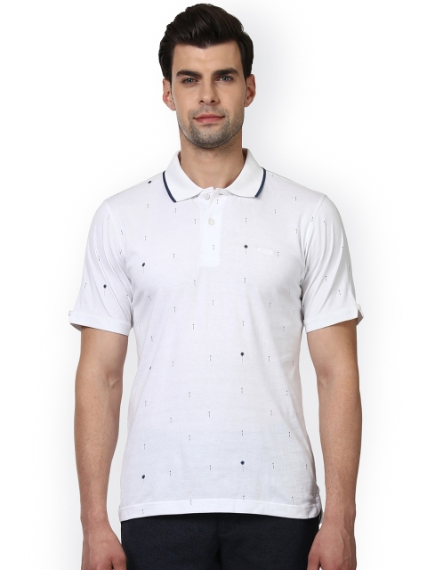 

ColorPlus Men White Printed Polo Collar T-shirt