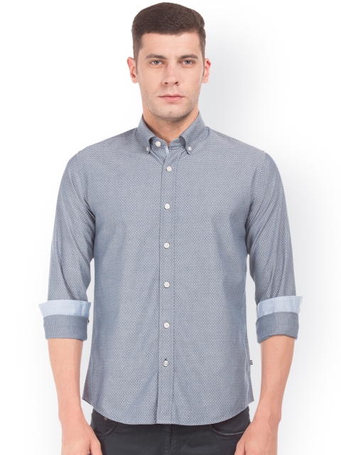 

Nautica Men Blue Slim Fit Printed Casual Shirt
