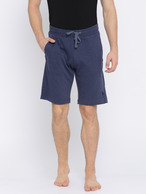 

U.S. Polo Assn. Men Navy Solid Lounge Shorts, Navy blue