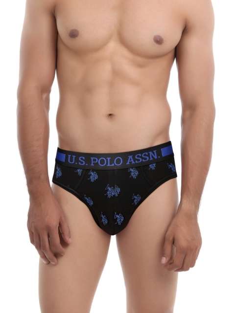 

U.S. Polo Assn. Men Black Printed Fashion Briefs I111-002-PR