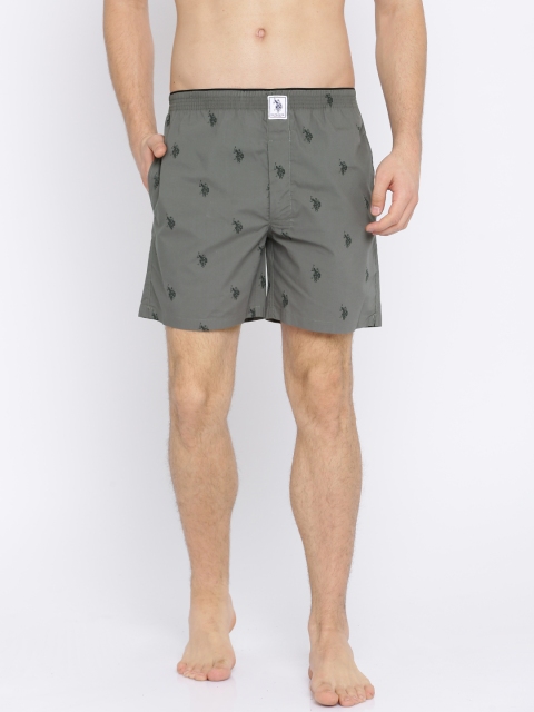 

U.S. Polo Assn. Grey Printed Pure Cotton Boxers I021-010-P1