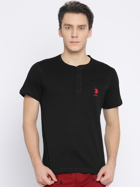 

U.S. Polo Assn. Men Black Solid Lounge T-shirt I610-002-PL