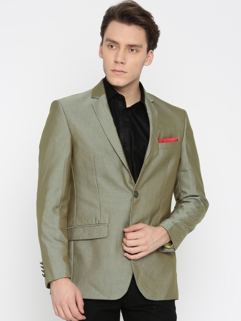 

Park Avenue Brown & Black Checked Woollen Slim Fit Single-Breasted Formal Blazer
