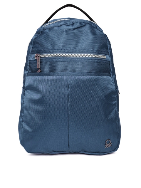 

United Colors of Benetton Men Blue Solid Backpack