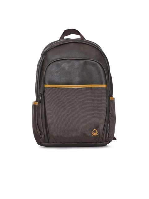 

United Colors of Benetton Men Brown Solid Backpack