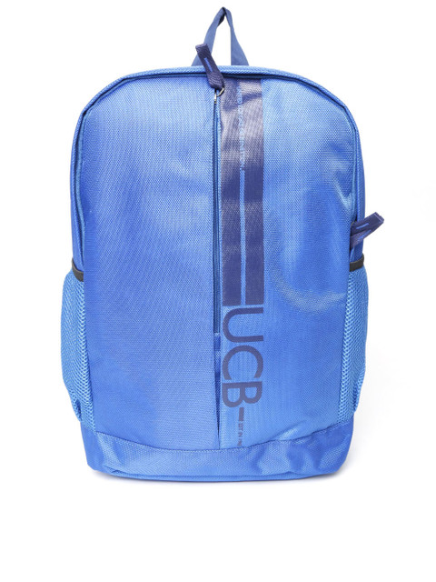 

United Colors of Benetton Men Blue Logo Print Laptop Backpack