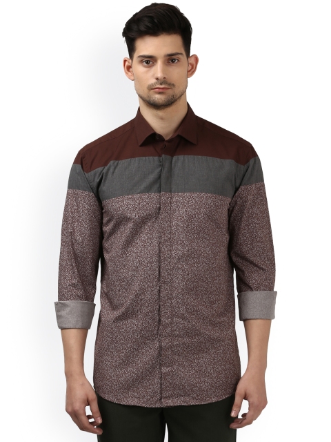 

Park Avenue Men Brown Slim Fit Printed Casual Shirt