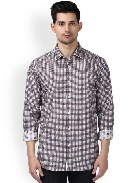 

Park Avenue Men Green Slim Fit Printed Casual Shirt