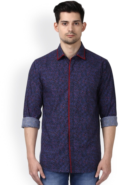 

Park Avenue Men Blue Slim Fit Printed Casual Shirt