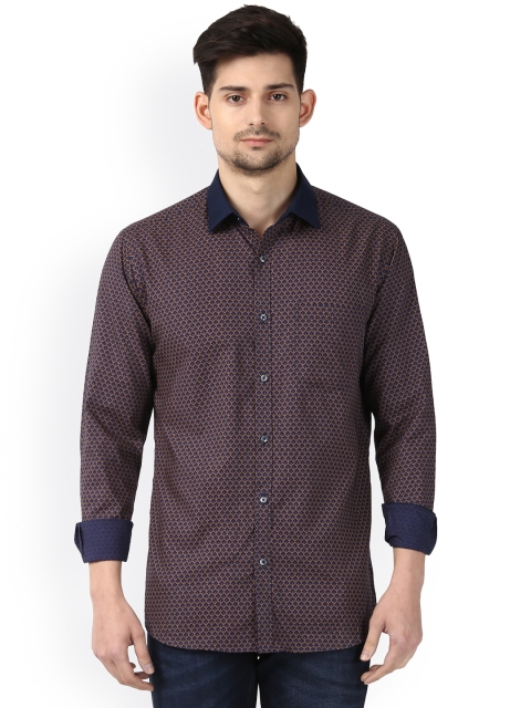 

Park Avenue Men Blue Slim Fit Printed Casual Shirt