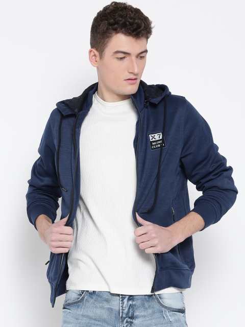 

Monte Carlo Men Blue Solid Hooded Sweatshirt