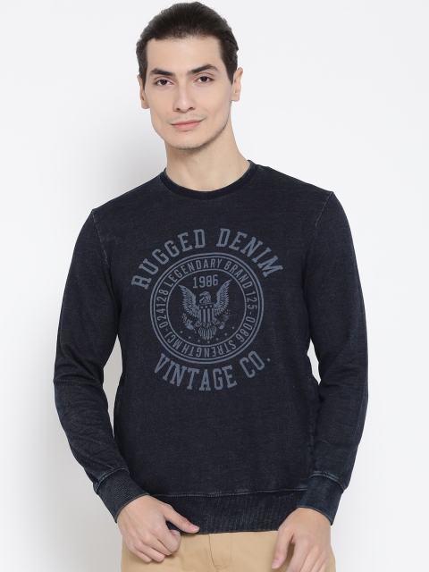 

Monte Carlo Men Navy Printed Sweatshirt, Navy blue