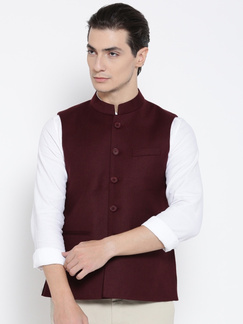 

Monte Carlo Burgundy Nehru Jacket