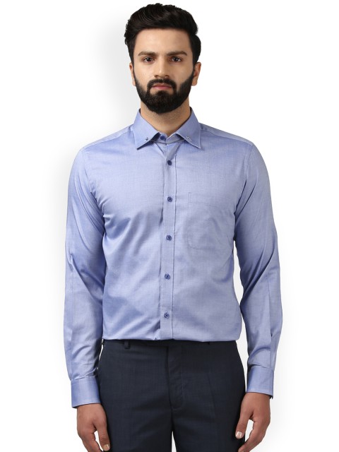 

Raymond Men Blue Regular Fit Solid Formal Shirt