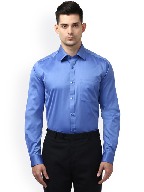 

Raymond Men Blue Slim Fit Solid Formal Shirt