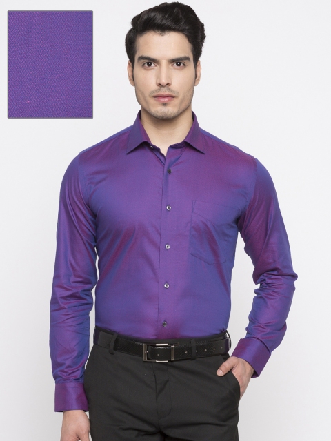 

Van Heusen Men Purple Slim Fit Self Design Formal Shirt