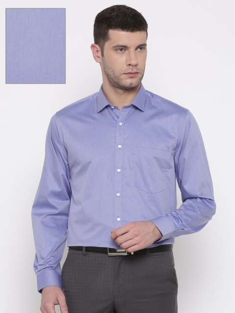 

Van Heusen Men Blue Custom Regular Fit Solid Formal Shirt
