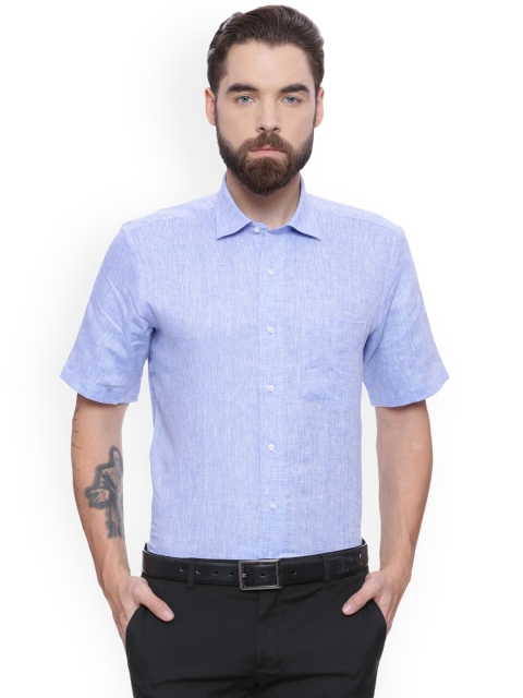 

Van Heusen Men Blue Regular Fit Solid Formal Shirt